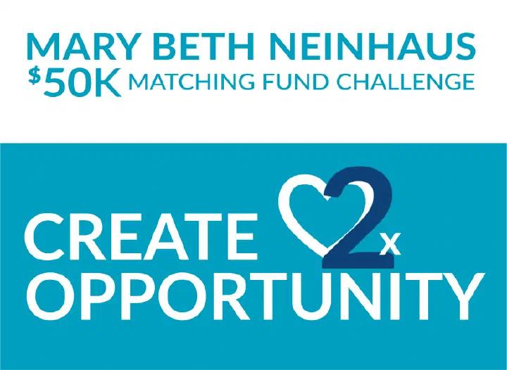 A #GivingTuesday offer: Double Your Impact through the Mary Beth Nienhaus $50K Matching Fund