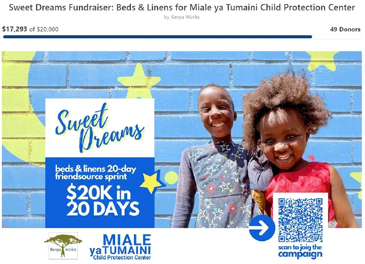 Sweet Dreams Friend-Raiser at 85% of Goal!